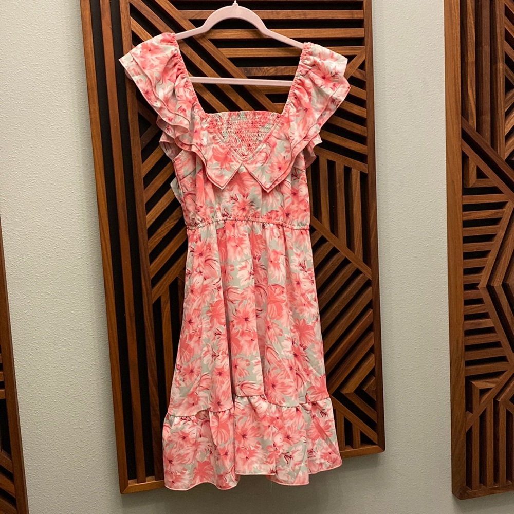 Joyfolie Maude Dress in Seafoam Floral